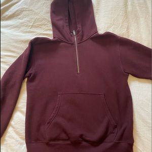 Burgundy/Purple Aritzia Quarter Zip Hoodie